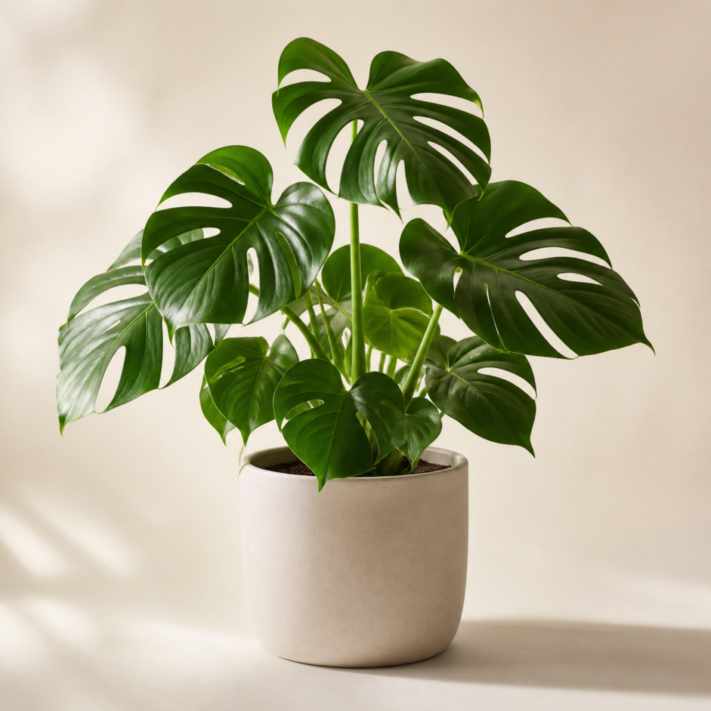 Monstera Deliciosa in a ceramic planter