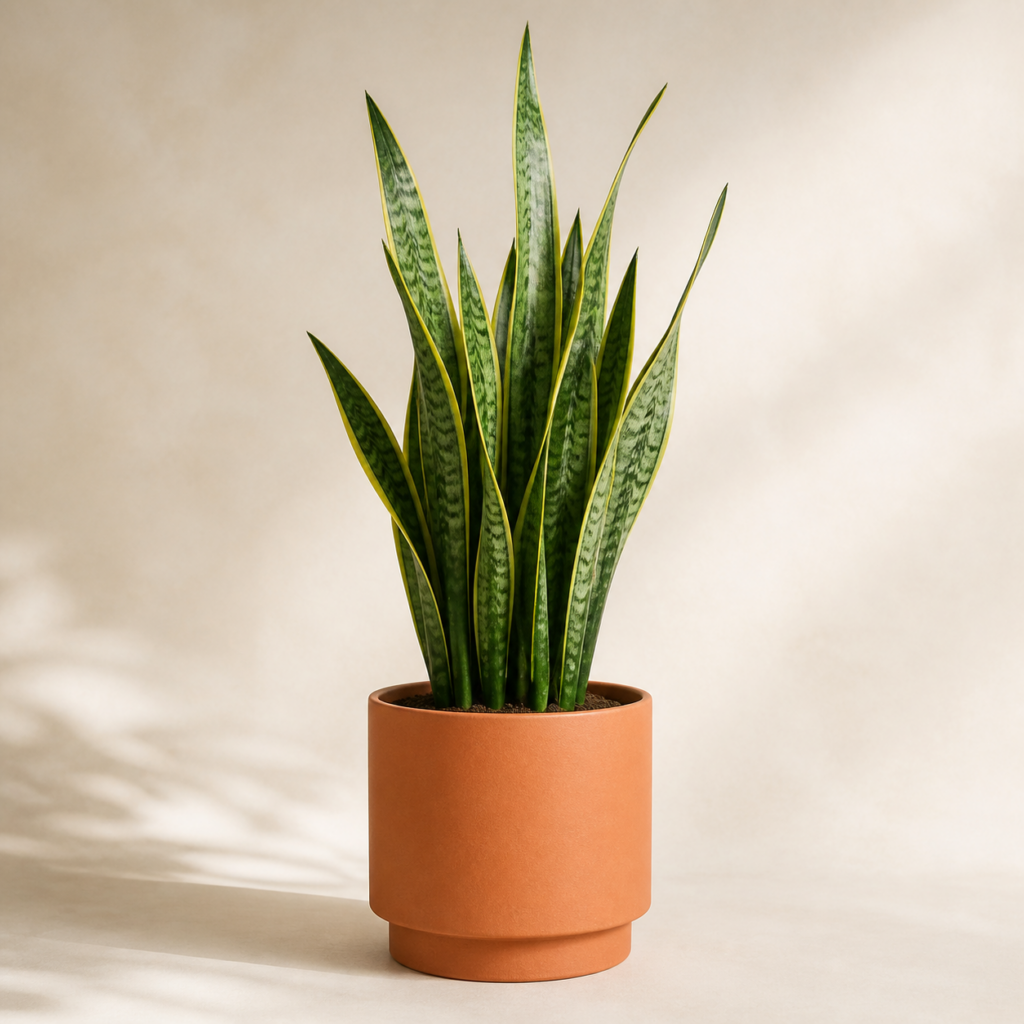 Snake Plant in a ceramic planter